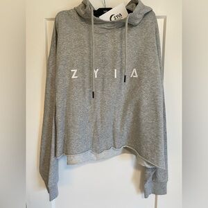 ZYIA Heather Gray Asymmetrical Hoodie